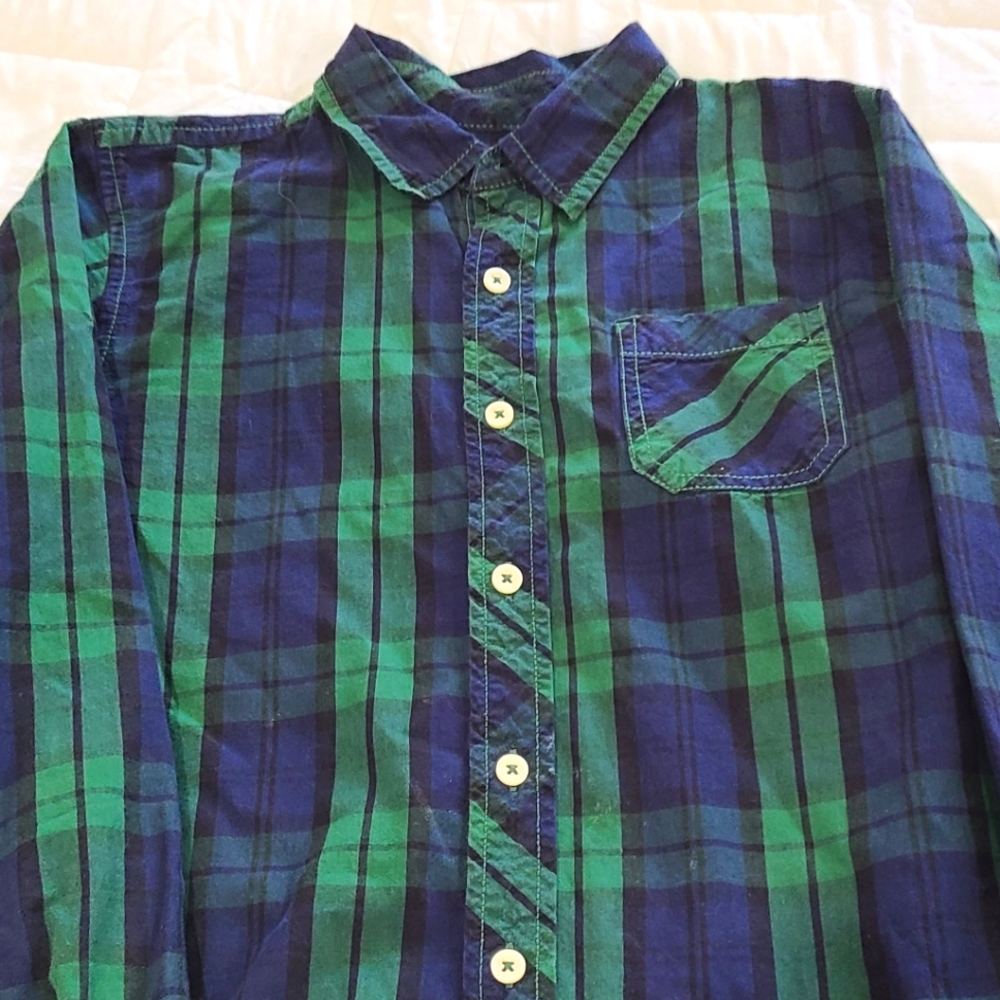 Boys plaid shirt 14-16 great